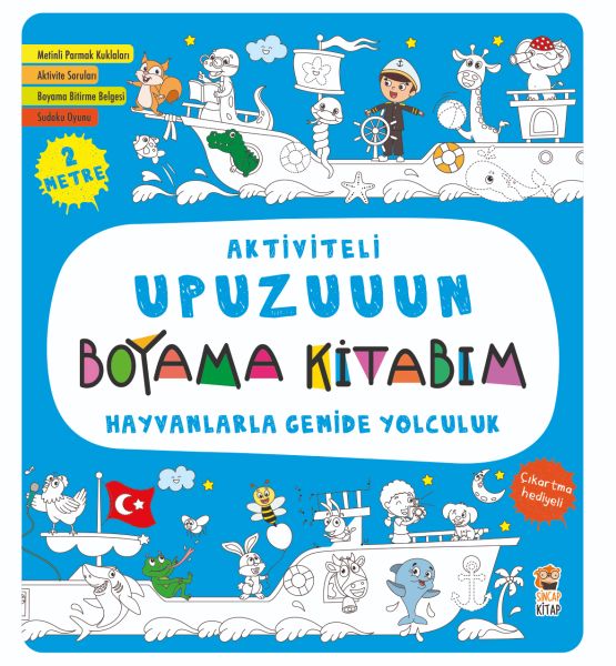 Aktiviteli Upuzuuun Boyama Kitabım  Hayvanlarla Gemide Yolculuk