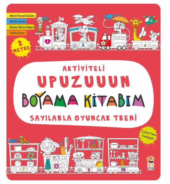 Aktiviteli Upuzuuun Boyama Kitabım  Sayılarla Oyuncak Treni