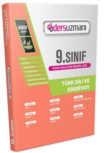 Ders Uzmanı 9 Sınıf Türk Dili ve Edebiyatı Konu Anlatım Modülleri Yeni