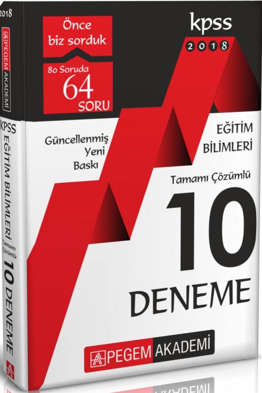 Pegem 2018 KPSS Eğitim Bilimleri Tamamı Çözümlü 10 Deneme