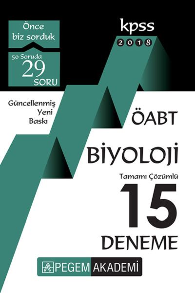 Pegem 2018 KPSS ÖABT Biyoloji Tamamı Çözümlü 15 Deneme