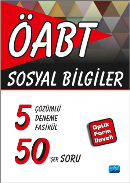 ÖABT  Sosyal Bilgiler  5 Çözümlü Deneme Fasikül 50şer Soru Optik Form İlaveli