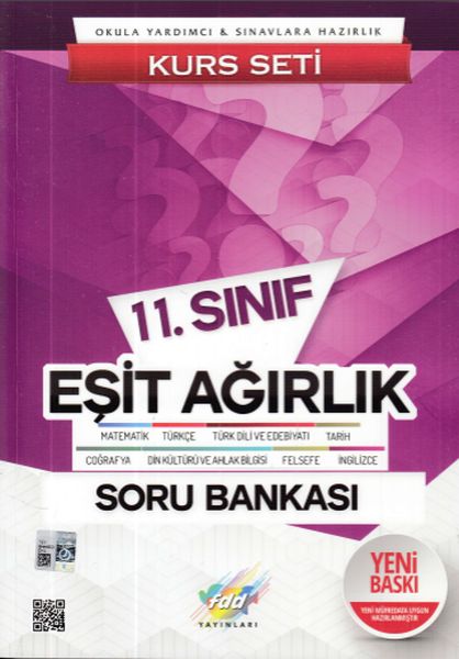 FDD Kurs Seti 11 Sınıf Eşit Ağırlık Soru Bankası Yeni