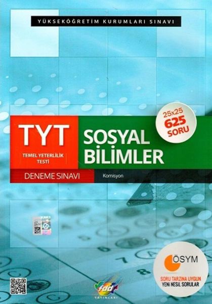 FDD TYT Sosyal Bilimler Deneme Sınavı 25x25 Yeni