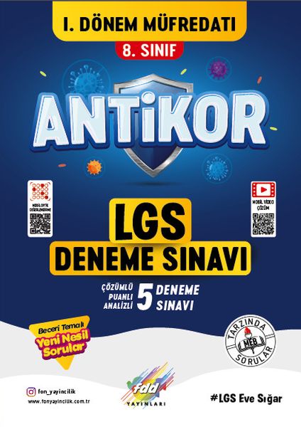 FDD LGS 1Dönem Antikor Çözümlü 5 Deneme Sınavı