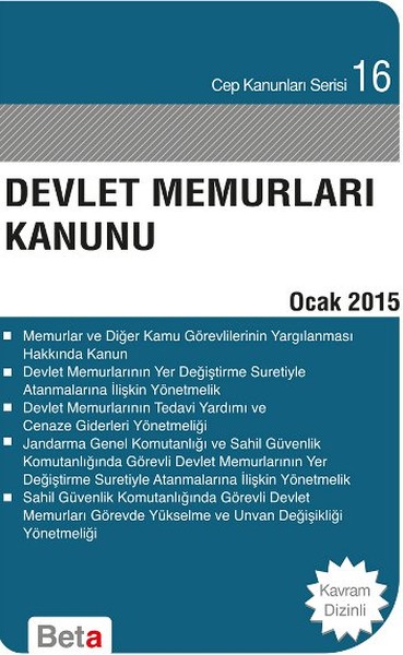 Cep 16  Devlet Memurları Kanunu