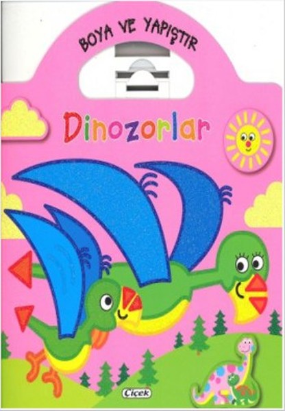 Boya Ve Yapıştır  Dinozorlar Pembe