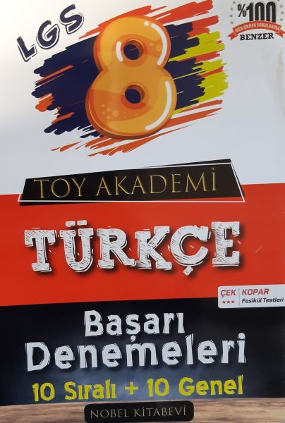 Toy Akademi Yayınları 8 Sınıf LGS Türkçe Başarı Denemeleri 10 Sıralı + 10 Genel Yeni