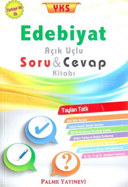 Palme YKS Edebiyat Açık Uçlu Soru Cevap Kitabı Yeni