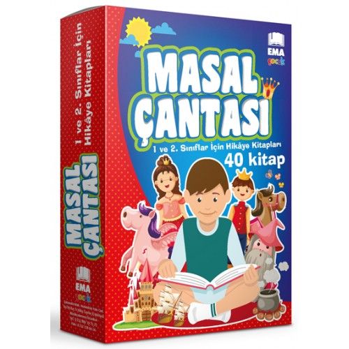 Masal Çantası 1 ve 2 Sınıflar İçin Hikaye Kitapları 40 Kitap Takım