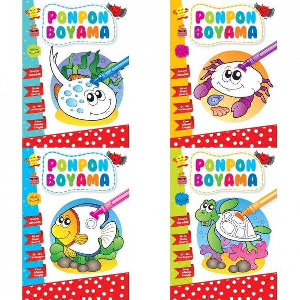 Ponpon Boyama   4 Kitap Takım