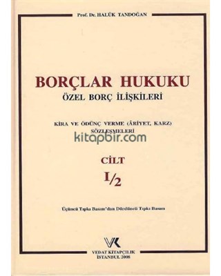 Borçlar Hukuku  Özel Borç İlişkileri 2 Cilt