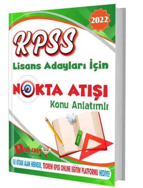 Dahi Adam 2022 KPSS Genel Yetenek Genel Kültür Nokta Atışı Konu Anlatımlı Tek Kitap