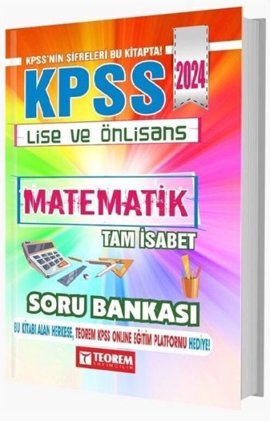 Teorem Yayınları 2024 KPSS Lise Ön Lisans Matematik Tam İsabet Soru Bankası