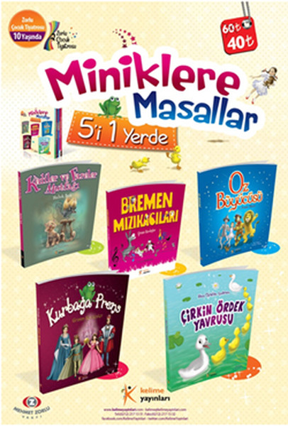 Miniklere Masallar  5 Kitaplık Masal Seti