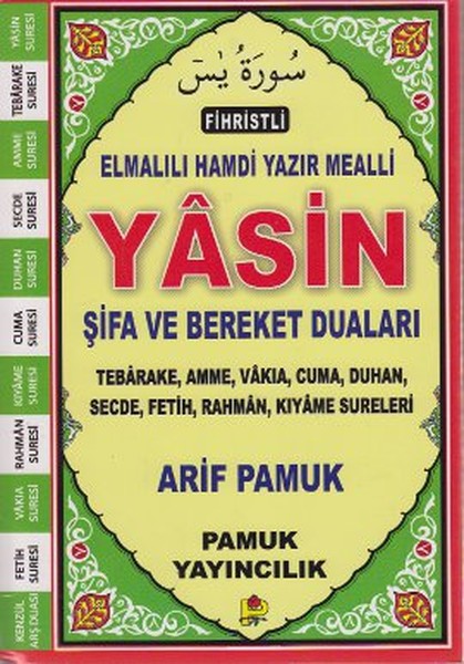 Fihristli Elmalılı Hamdi Yazır Mealli Yasin Tebarake Amme Şifa ve Bereket Yas110P14