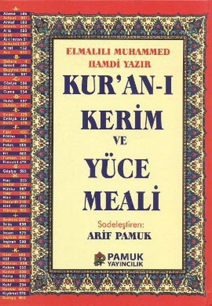 Kuranı Kerim ve Yüce Meali Orta BoyBilgisayar Hatlı  Elmalılı001