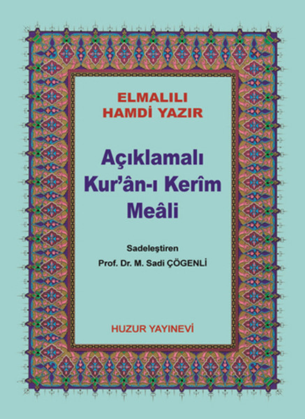 Açıklamalı Kuran ı Kerim Meali Çanta Boy Metinsiz  Karton Kapak