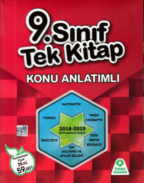 Örnek Akademi 9 Sınıf Tek Kitap Konu Anlatımlı Yeni