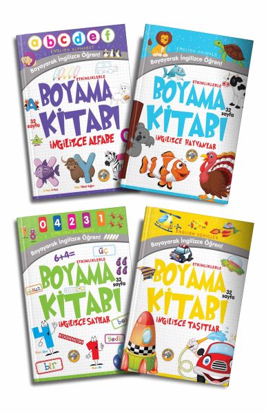 Boyayarak İngilizce Öğren Seti  4 Kitap