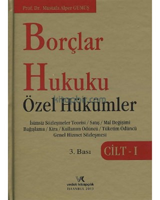 Borçlar Hukuku Özel Hükümler Cilt1