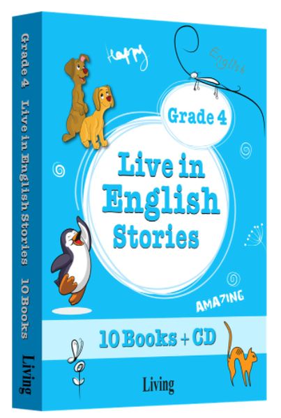 Grade 4  Live in English Stories 10 Books CD