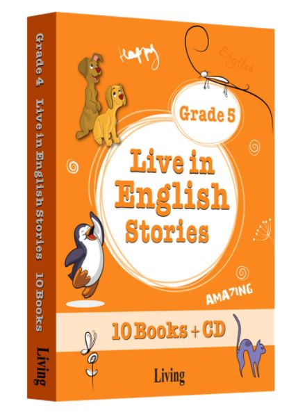 Grade 5  Live in English Stories 10 Books CD