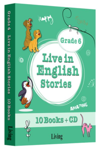 Grade 6  Live in English Stories 10 Books  CD