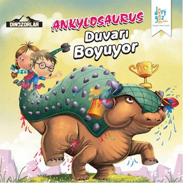 Dinozorlar  Ankylosaurus Duvarı Boyuyor