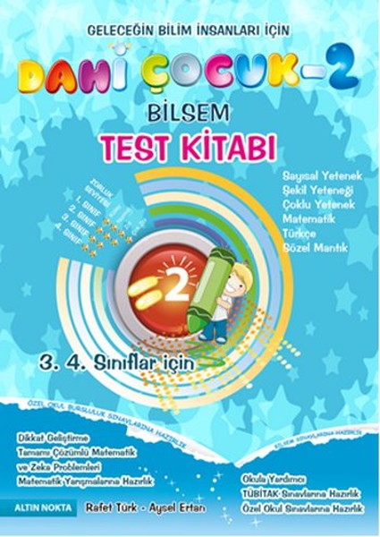 Dahi Çocuk 2 Bilsem Test Kitabı 34 Sınıflar için