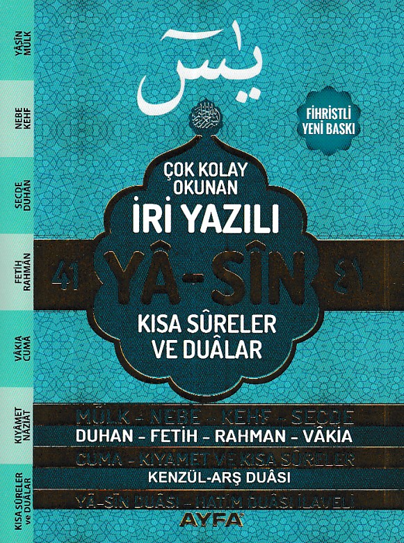 41 Yasin Çok Kolay Okunan İri Yazılı Kısa Sureler ve Dualar Çanta Boy