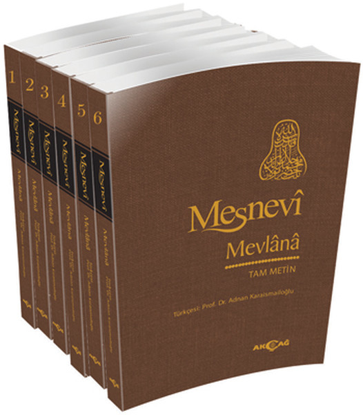 Mesnevi  Tam Metin Küçük Boy  6 Kitap Takım