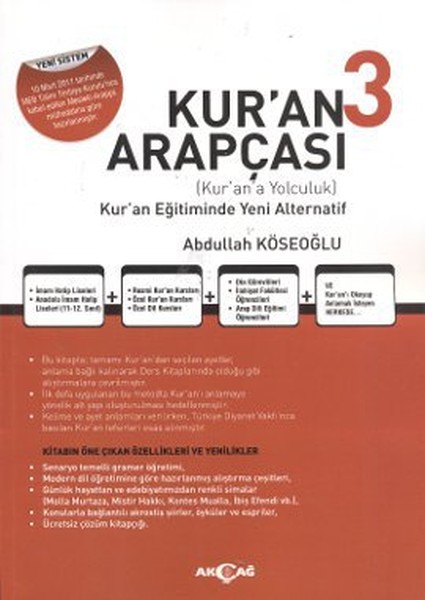 Kuran Arapçası 3 Kitap + Çözüm Kitabı