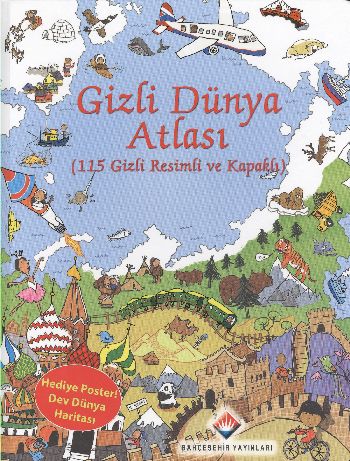 Gizli Dünya Atlası 115 Gizli Resimli ve Kapaklı