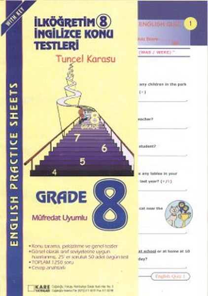 İköğretim8 İngilizce Konu Testleri  English Practice Sheets