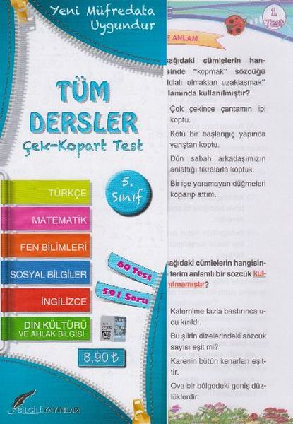 Bilgili 5 Sınıf Tüm Dersler Yaprak Test