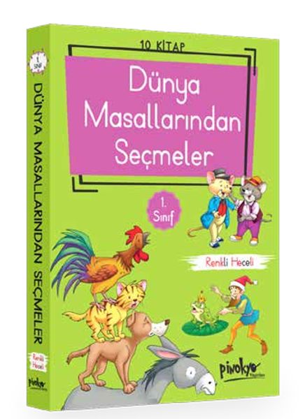 1 Sınıf Dünya Masallarından Seçmeler  10 Kitap TakımHeceli