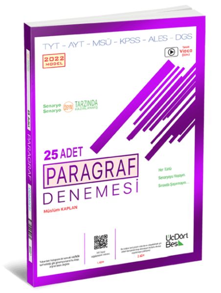 ÜçDörtBeş 2022 Paragraf 25 Adet Denemesi