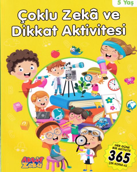 5 Yaş Çoklu Zeka ve Dikkat Aktivitesi  Sarı Kitap