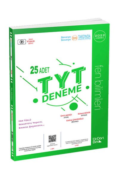 ÜçDörtBeş 2022 Model TYT 25 li Fen Bilimleri Deneme