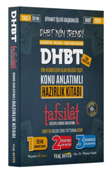 YediBeyza 2024 Dhbt Tafsilât Hazırlık Kitabı