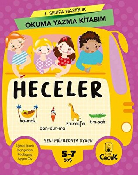 1 Sınıfa Hazırlık Okuma Yazma Kitabım Heceler