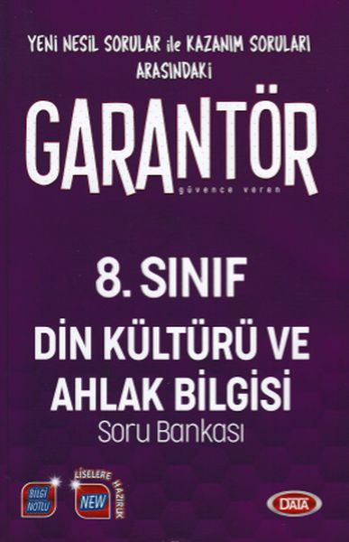 Data 8Sınıf Garantör Din Kültürü ve Ahlak Bilgisi Soru Bankası