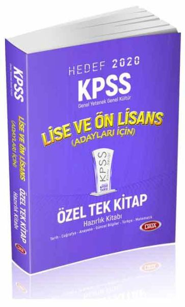 Data KPSS Lise ve Ön Lisans Tek Kitap 2020