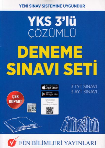 Fen Bilimleri YKS 3lü Çözümlü Deneme Sınavı Seti Yeni