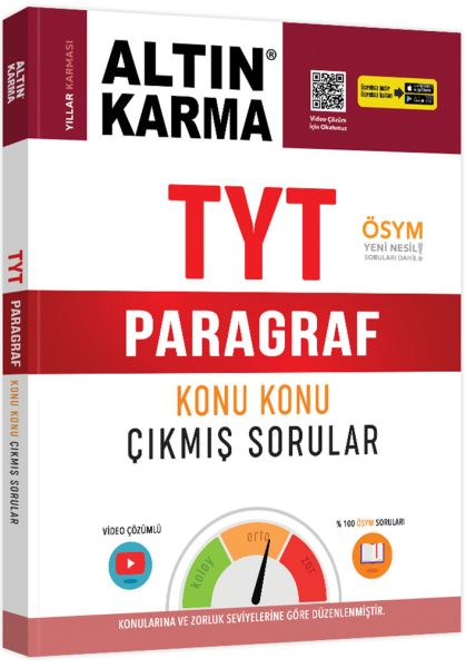 Altın Karma TYT Paragraf Konu Konu Çıkmış Sorular Yeni