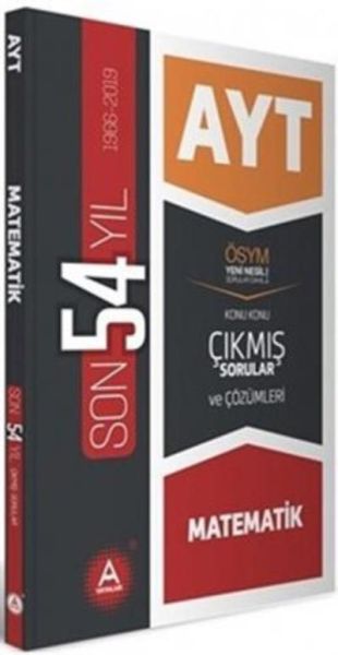 A Yayınları AYT Matematik Son 54 Yıl Konu Konu Çıkmış Sorular ve Çözümleri Yeni