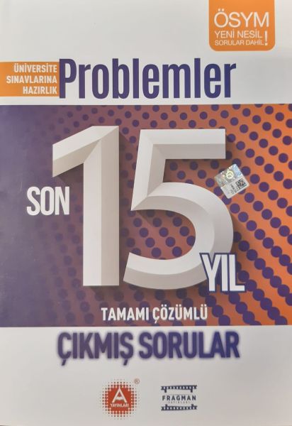 AYayınları Problemler Son 15 Yıl Tamamı Çözümlü Çıkmış Sorular