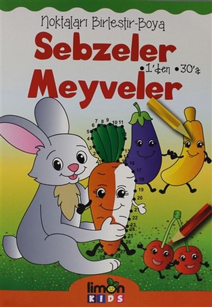 Noktaları Birleştir Boya  Sebzeler Meyveler