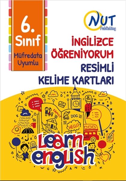 6 Sınıf İngilizce Öğreniyorum Resimli Kelime Kartları